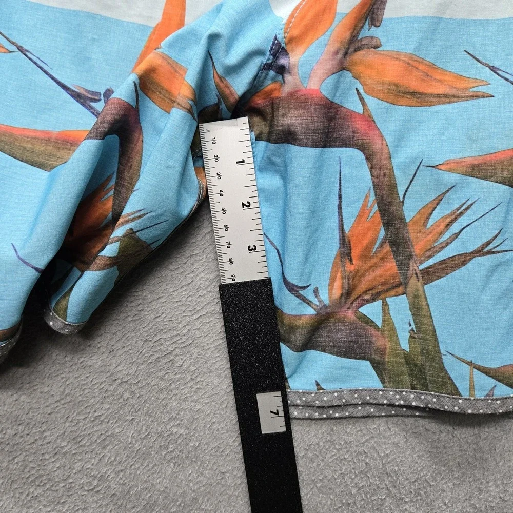 Hurley Men Shorts 34 Blue Swimwear Floral Birds Of Paradise Board